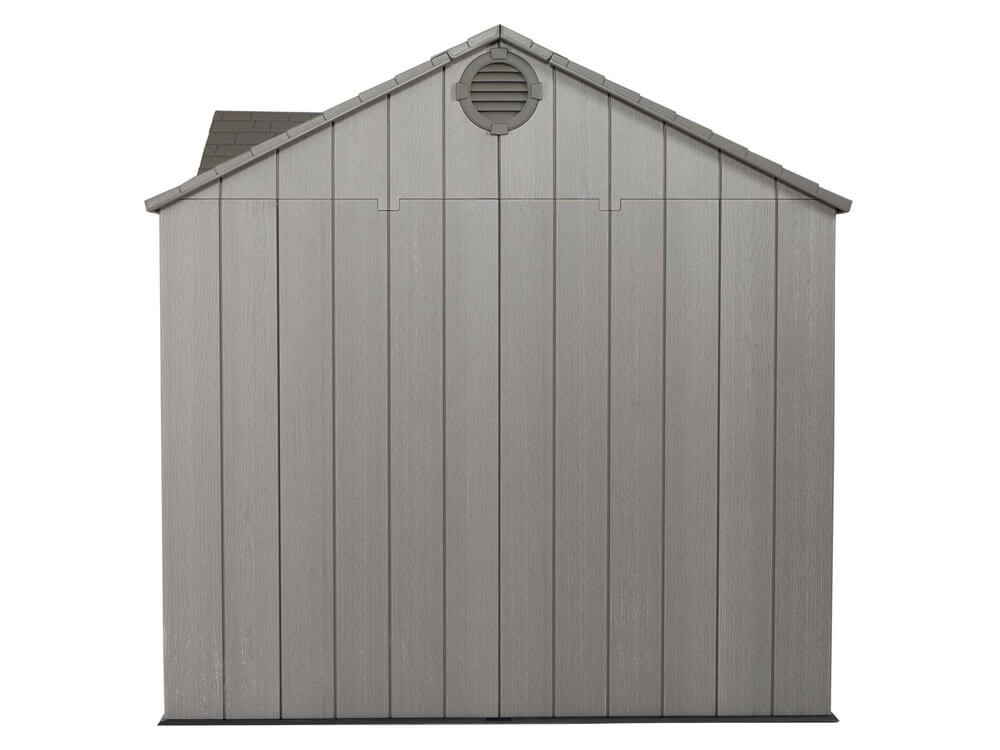 Сарай (хозблок) пластиковый WOODLOOK 15x8 60318 с двускатной крышей для дачи или загородного дома