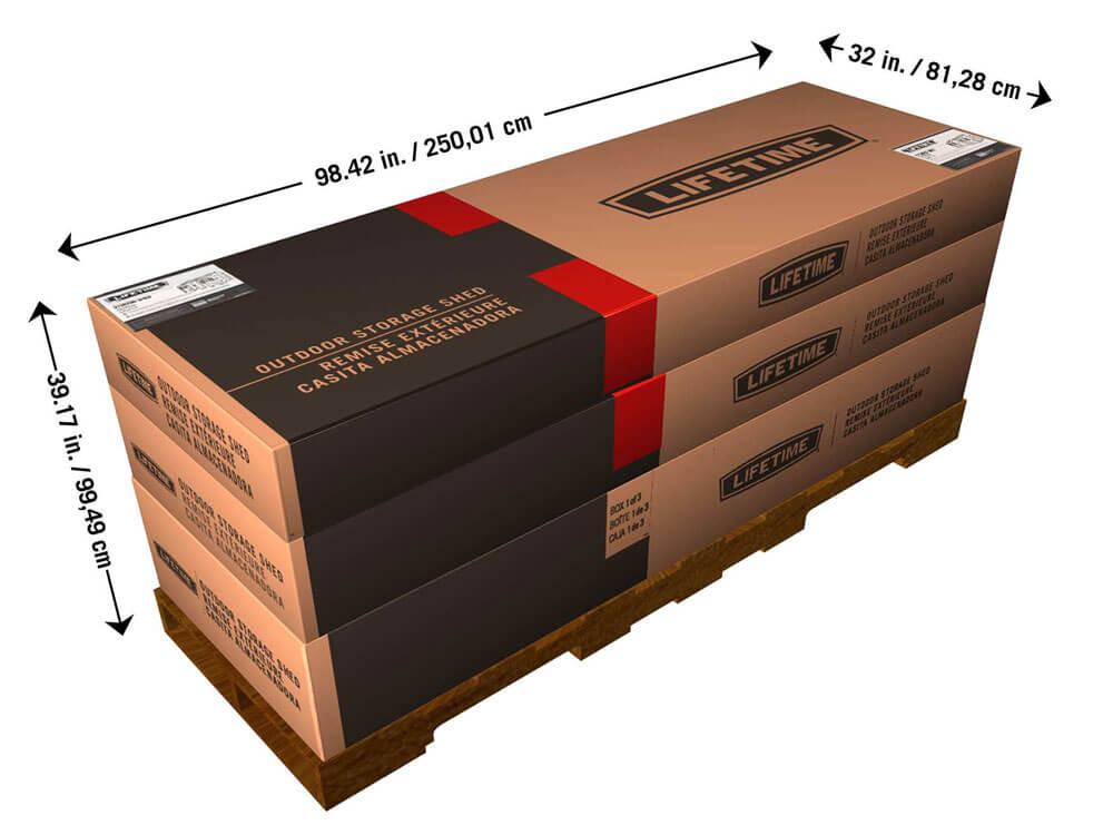 Сарай (хозблок) пластиковый LifeTime 15x8 DD 60079 габариты 239 х 452 см с двускатной крышей для дачи или загородного дома