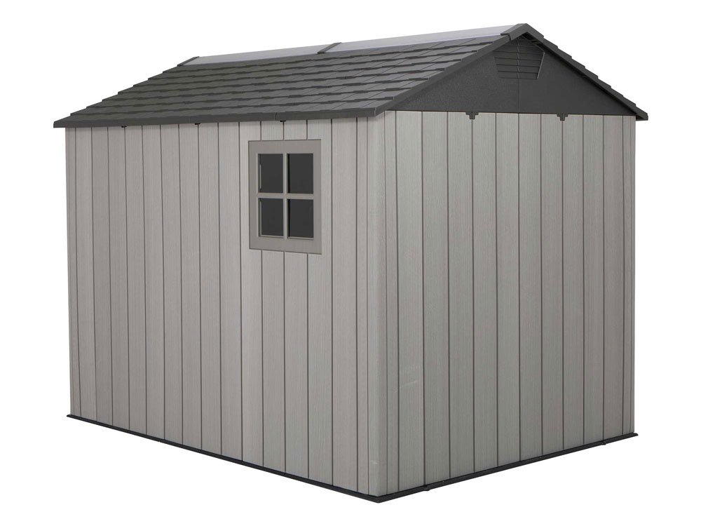 Дачный хозблок (сарай) WOODLOOK 7x9,5 60310 габариты 283,5 х 218,5 см из пластика, с двускатной крышей, для загородного дома