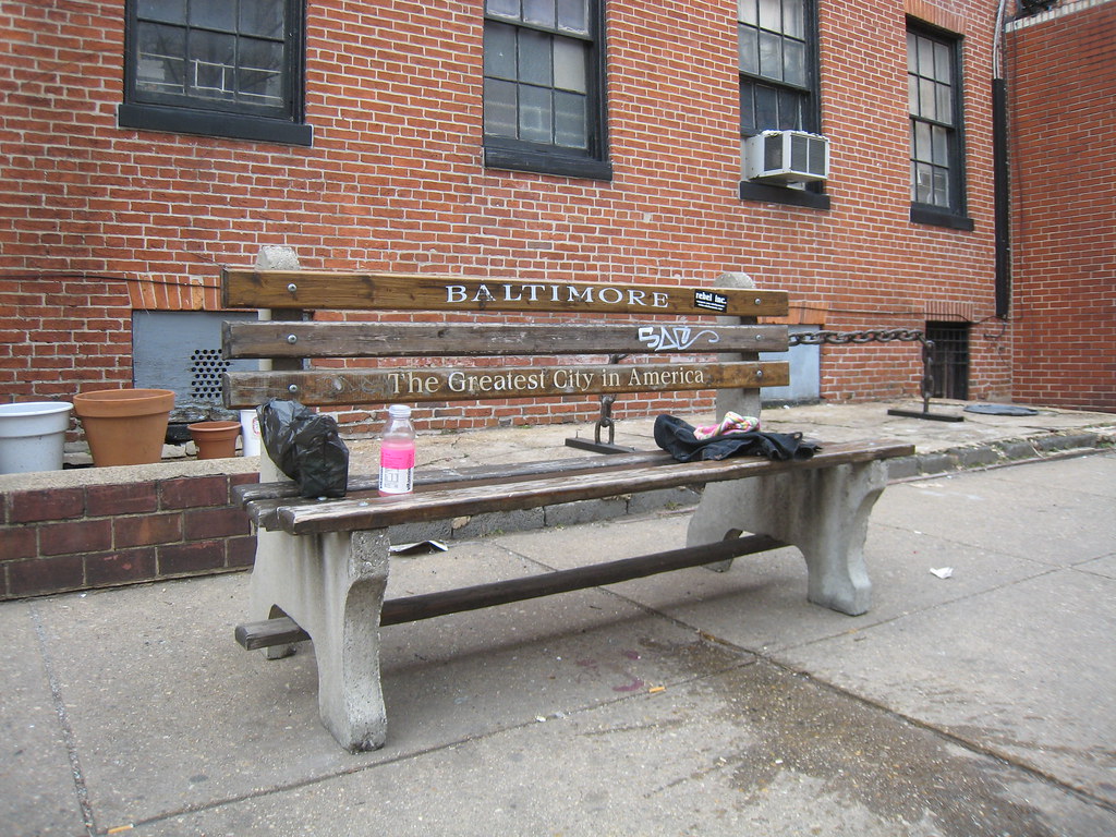 Brian Johnson & Dane Kantner Followa bench in Baltimore - The Greatest City in America